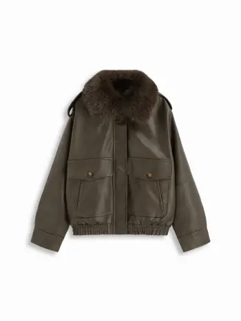 Faux Leather Oversized Shacket